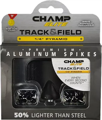 Champ Elite 1/4" Pyramid Aluminum Track Spikes - 14 Pack