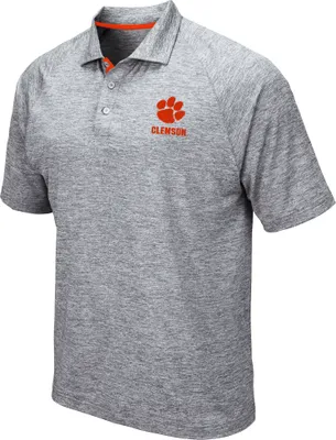 Colosseum Men's Clemson Tigers Grey Wedge Polo