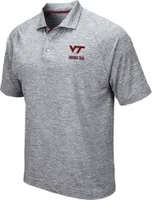 Colosseum Men's Virginia Tech Hokies Grey Wedge Polo