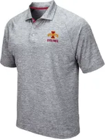 Colosseum Men's Iowa State Cyclones Grey Wedge Polo