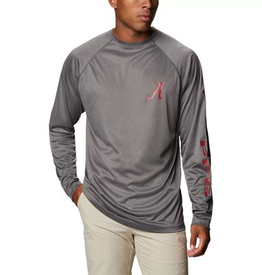 Columbia Alabama Crimson Tide Crimson PFG Terminal Tackle Omni-Shade Raglan  Long Sleeve T-Shirt