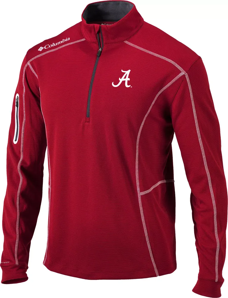 Columbia Men's Alabama Crimson Tide Crimson Shotgun Quarter-Zip Shirt