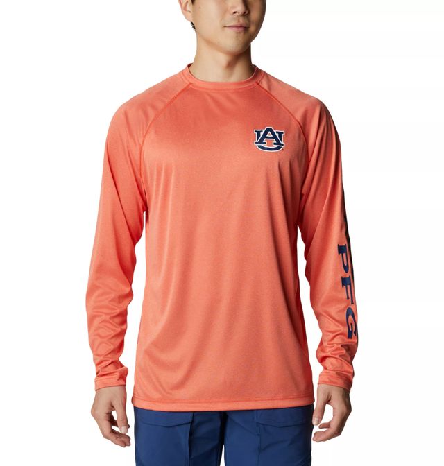 Men's Columbia Orange Auburn Tigers PFG Terminal Tackle Omni-Shade