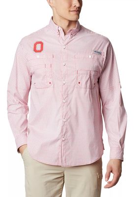 Columbia Men's Ohio State Buckeyes Scarlet Long Sleeve Tamiami Shirt