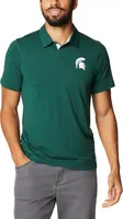 Columbia Men's Michigan State Spartans Green Tech Trail Polo