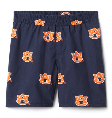 Columbia Youth Auburn Tigers Backcast Printed Performance Blue Shorts