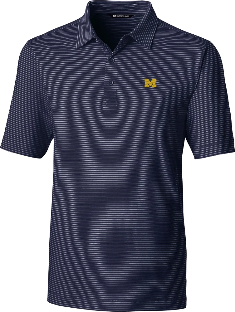 Cutter & Buck Men's Michigan Wolverines Blue Forge Polo