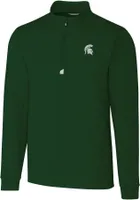 Cutter & Buck Men's Michigan State Spartans Green Traverse Half-Zip Shirt