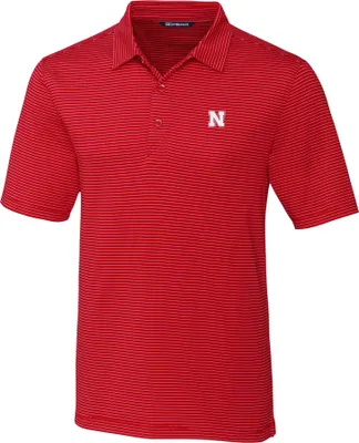 Cutter & Buck Men's Nebraska Cornhuskers Scarlet Forge Polo