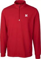 Cutter & Buck Men's Nebraska Cornhuskers Scarlet Traverse Half-Zip Shirt