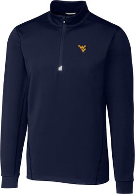 Cutter & Buck Men's West Virginia Mountaineers Blue Traverse Half-Zip Shirt