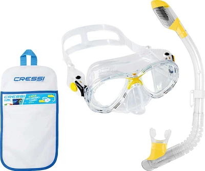 Cressi Marea Jr and Mini Dry Snorkel Mask Combo