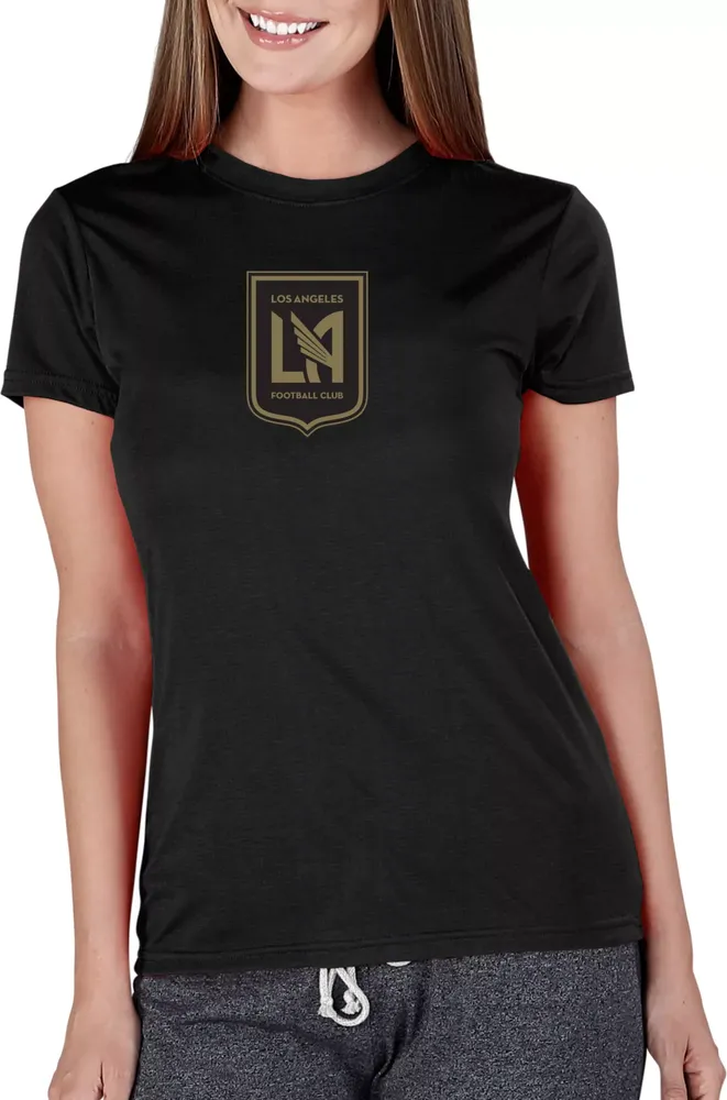 Concepts Sport Women's Los Angeles FC Marathon Black Short Sleeve Top