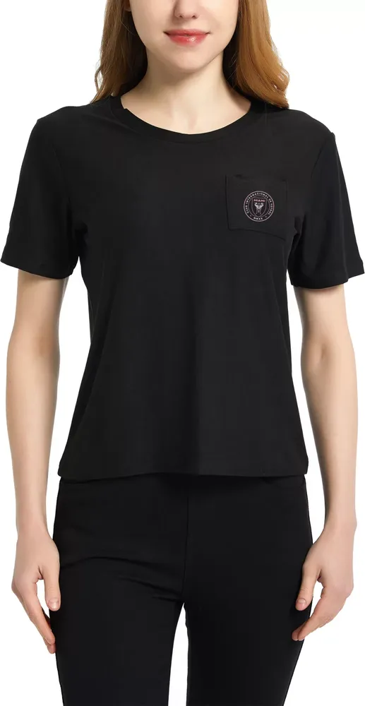 Concepts Sport Women's Inter Miami CF Zest Black Short Sleeve Top