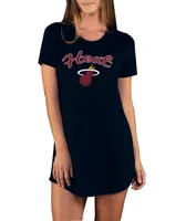 Concepts Sport Women's Miami Heat Marathon Black Night T-Shirt