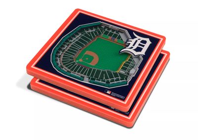 You the Fan Detroit Tigers Stadium View Coaster Set