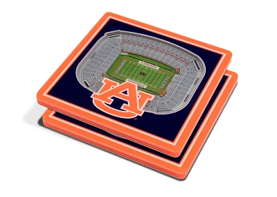 You the Fan Auburn Tigers Stadium View Coaster Set