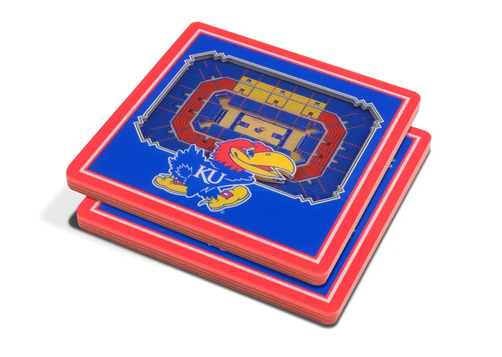 You the Fan Kansas Jayhawks Stadium View Coaster Set