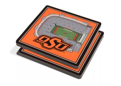 You the Fan Oklahoma State Cowboys Stadium View Coaster Set