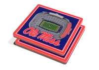 You the Fan Ole Miss Rebels Stadium View Coaster Set