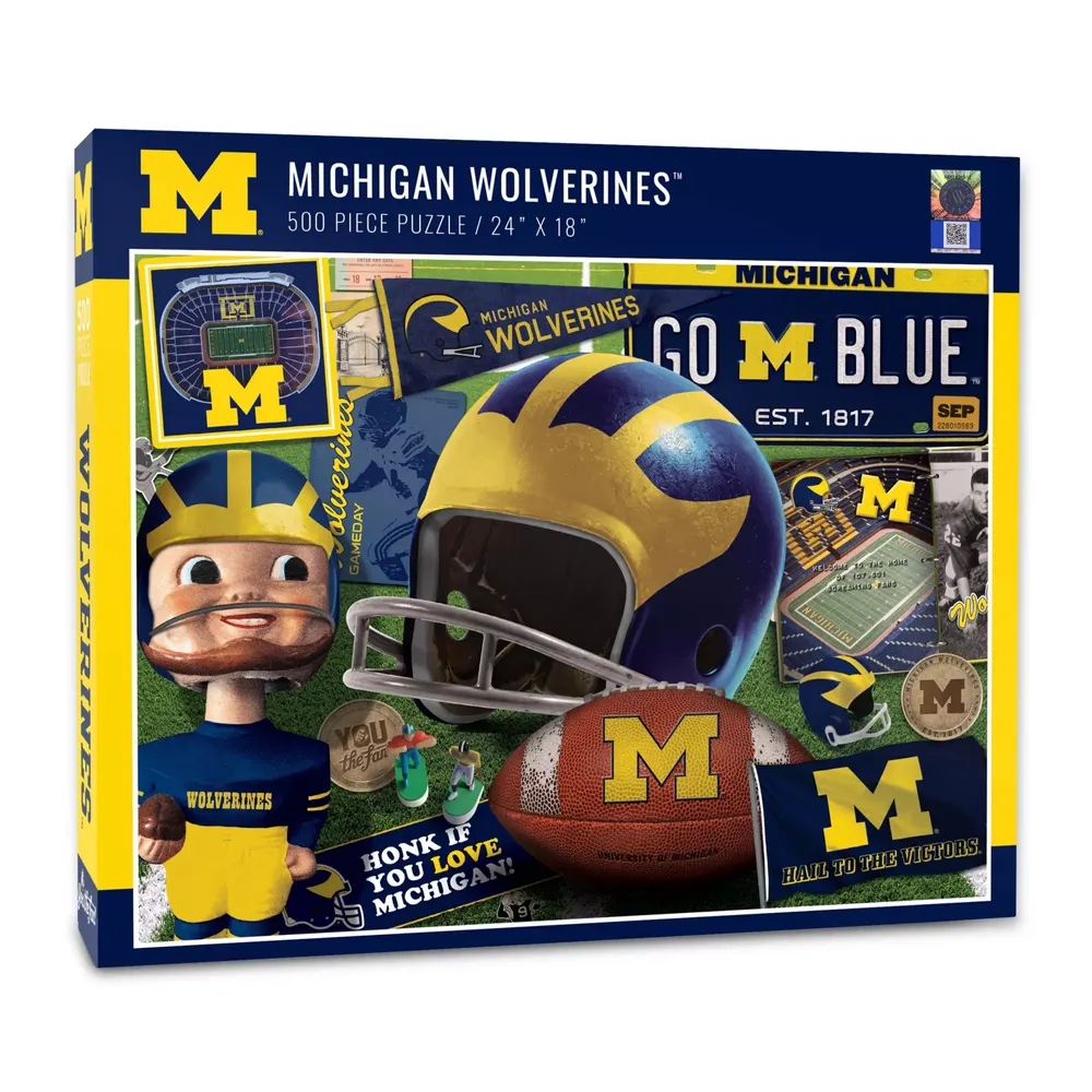 You The Fan Michigan Wolverines Retro Series 500-Piece Puzzle