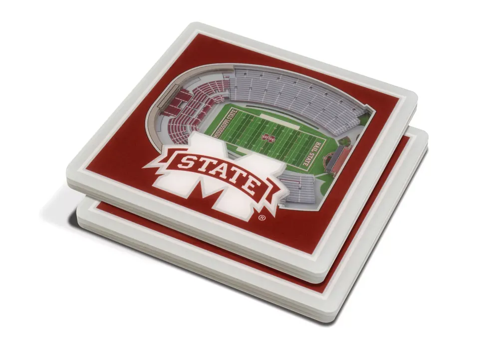 You the Fan Mississippi State Bulldogs Stadium View Coaster Set