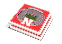 You the Fan Nebraska Cornhuskers Stadium View Coaster Set