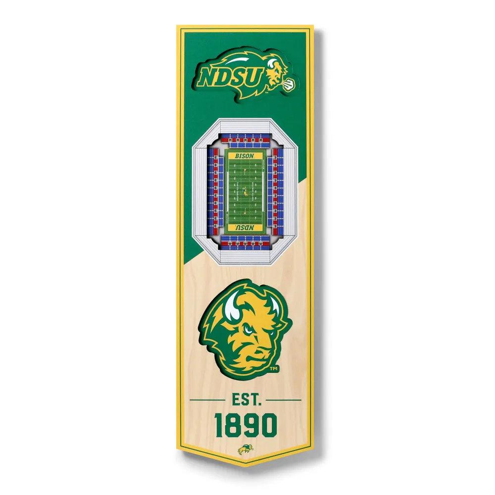 You The Fan North Dakota State Bison 6"x19" 3-D Banner