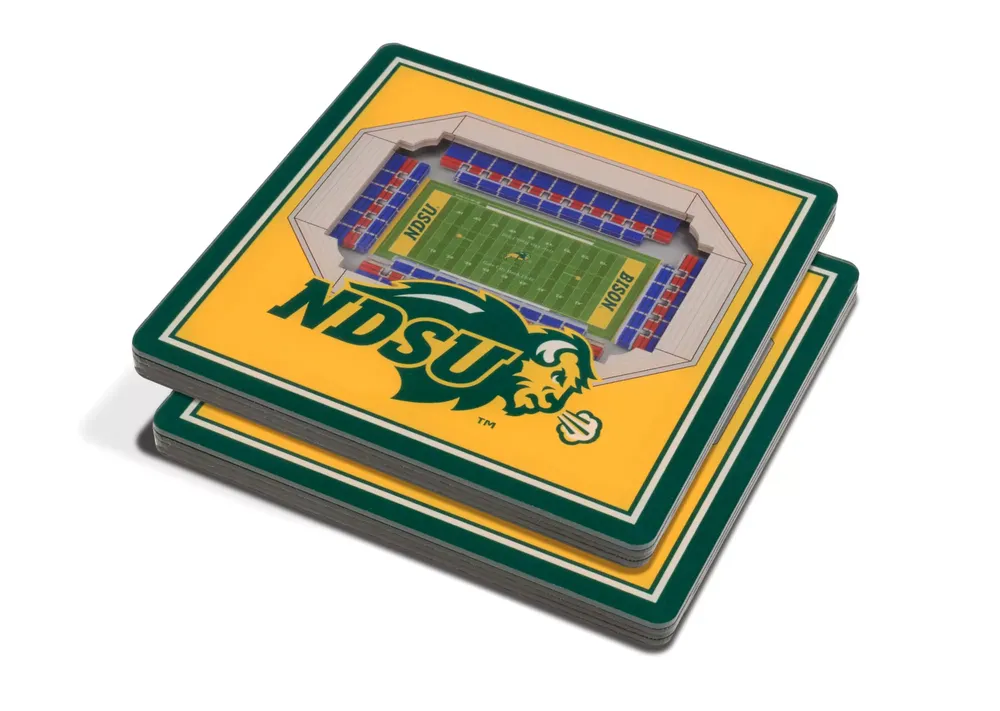 You the Fan North Dakota State Bison Stadium View Coaster Set