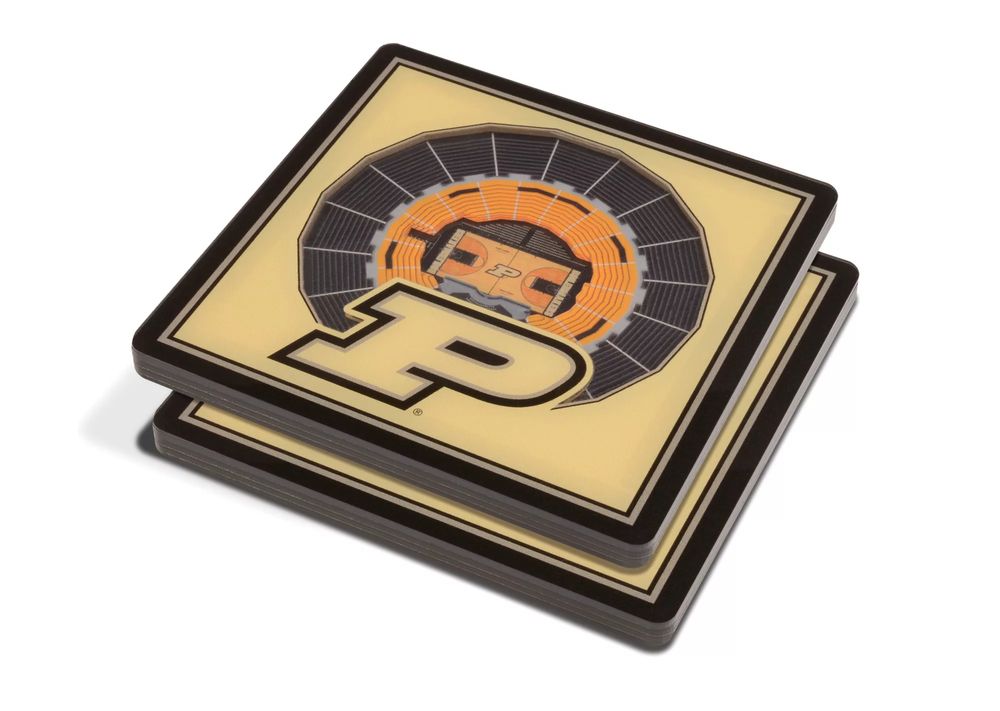 You the Fan Purdue Boilermakers Stadium View Coaster Set