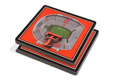 You the Fan Texas Tech Red Raiders Stadium View Coaster Set