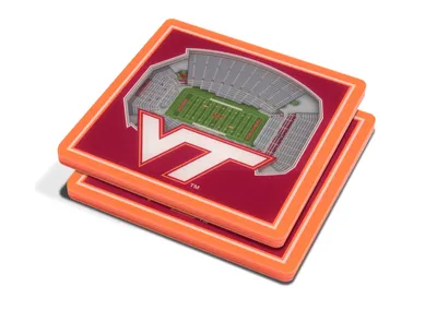 You the Fan Virginia Tech Hokies Stadium View Coaster Set