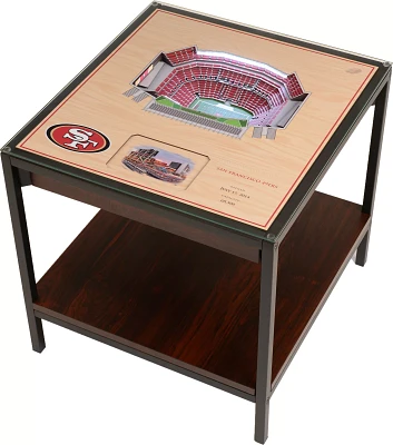 You The Fan San Francisco 49ers 25-Layer StadiumViews Lighted End Table