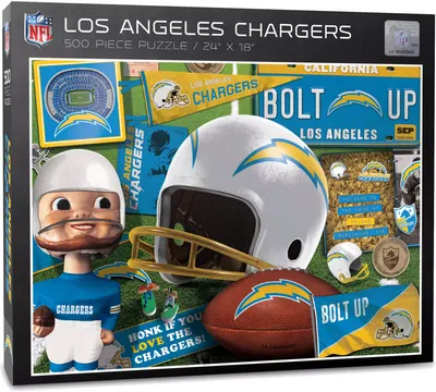 You The Fan Los Angeles Chargers Retro Series 500-Piece Puzzle