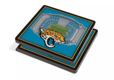 You the Fan Jacksonville Jaguars Stadium View Coaster Set