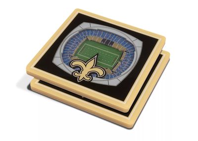 You the Fan New Orleans Saints Stadium View Coaster Set