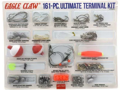 Eagle Claw Lazer Sharp Ultimate Terminal Tackle Kit – 161 Pieces