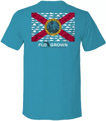 FloGrown Men's Multi Fish Flag Graphic T-Shirt