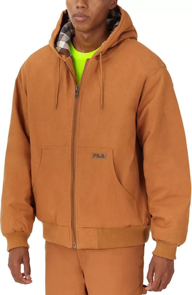 FILA Adult Canvas Hooded Bomber Jacket