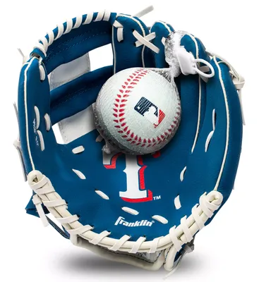 Franklin Youth Texas Rangers Teeball Glove and Ball Set