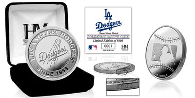 Highland Mint Los Angeles Dodgers Silver Team Coin