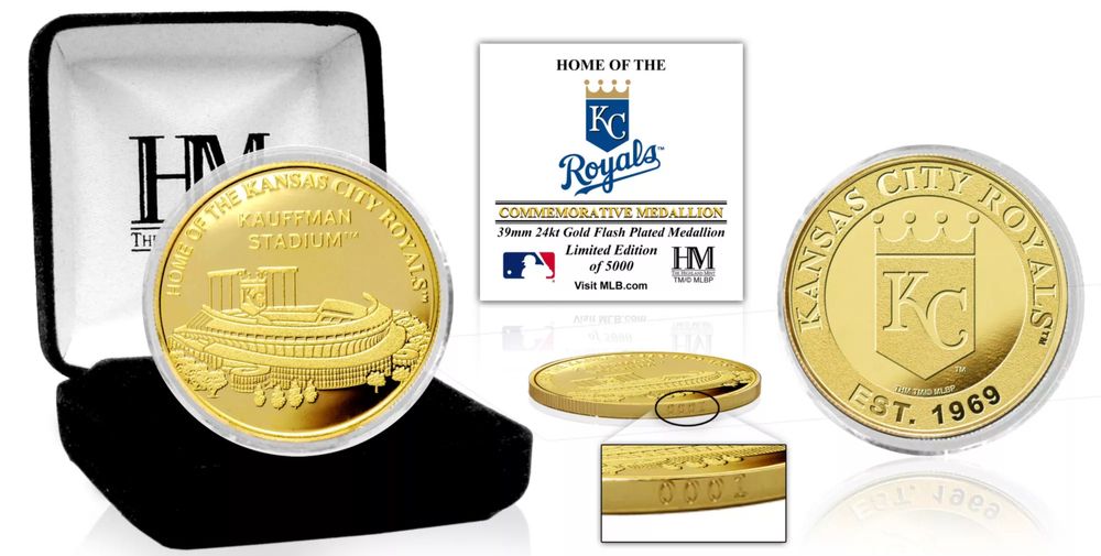 Highland Mint Kansas City Royals Stadium Gold Mint Coin