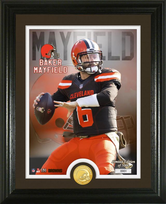 Highland Mint NFL Cleveland Browns Baker Mayfield Jersey Number Framed Photo