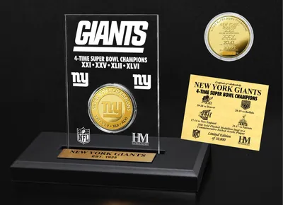Highland Mint New York Giants Champs Etched Acrylic