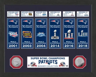 Highland Mint New England Patriots Super Bowl Banner Coin Photo Mint Collection