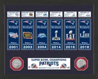 Highland Mint New England Patriots Super Bowl Banner Coin Photo Mint Collection