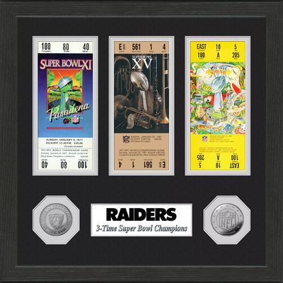 Highland Mint Oakland Raiders Super Bowl Apperances Coin and Ticket Collection