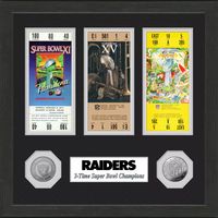 Highland Mint Oakland Raiders Super Bowl Apperances Coin and Ticket Collection