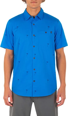 Hurley Men's Organic Wind and Sea Short Sleeve Button Down Shirt