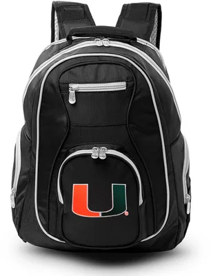 Mojo Miami Hurricanes Colored Trim Laptop Backpack